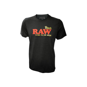 RAW TRUE BLACK WITH GOLD FOIL LETTERING TEE - XL