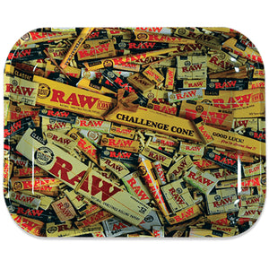 RAW MIXED ITEMS ROLLING TRAY METAL
