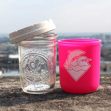 Load image into Gallery viewer, 8OZ PINK DOLPHIN (WAVES PUFF) STASH JAR
