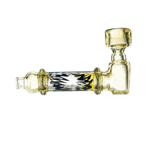 ADAMI GLASS HAND PIPE - YELLOW CLEAR