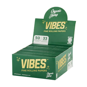 Vibes - Papers - King Size Slim -Organic Hemp (Green) BOX