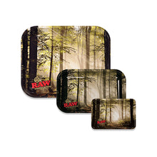 Load image into Gallery viewer, RAW ROLLING TRAY SMOKEY FOREST METAL

