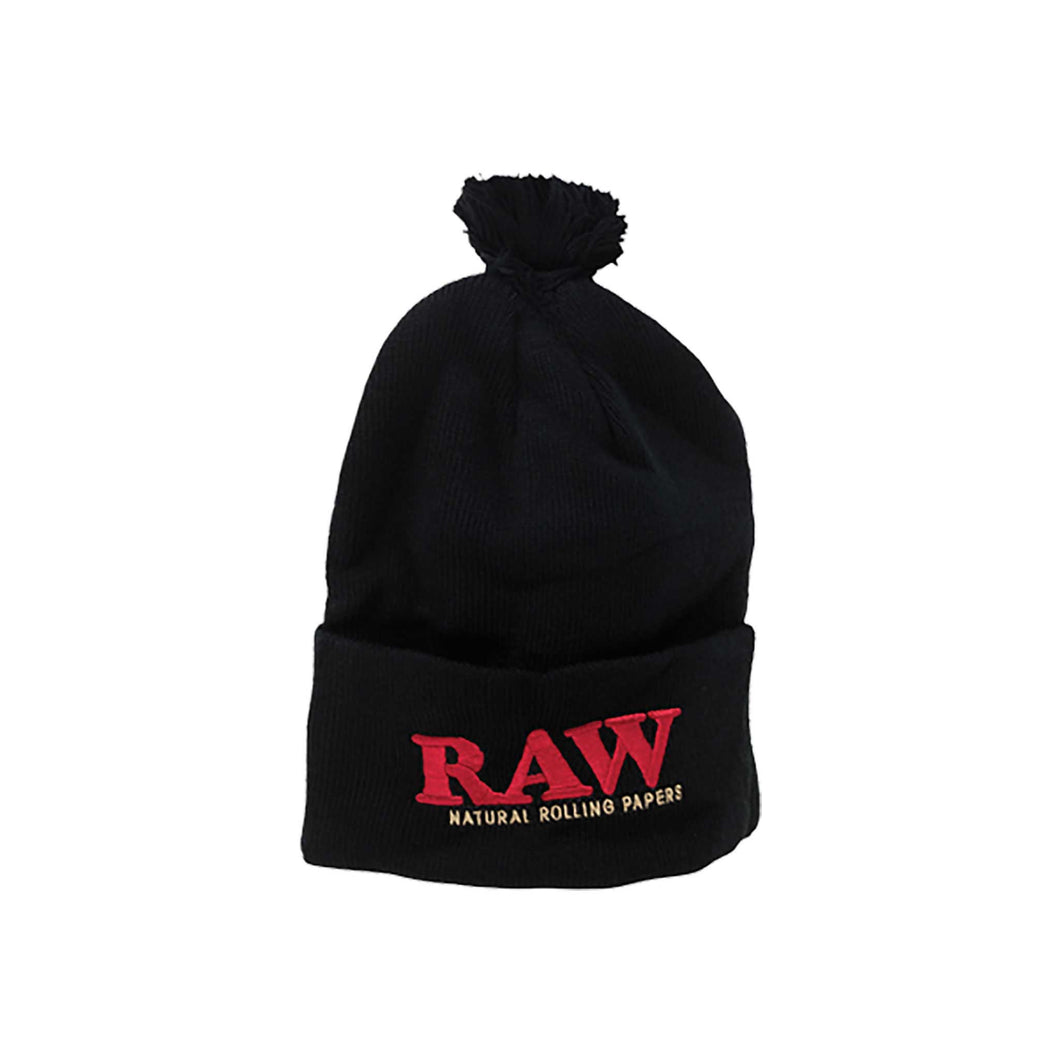 ROLLING PAPERS X RAW KNIT HAT BLACK