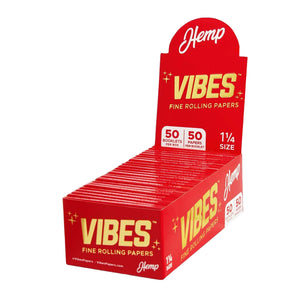 Vibes - Papers - 1 1/4 - Hemp (Red) BOX