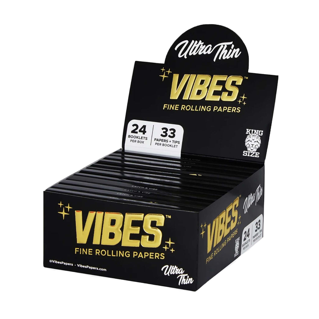 Vibes - Papers with Filters - King Size Slim - Ultra Thin BOX